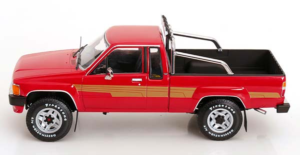 TOYOTA TRUCK XTRA CAB 4X4 (HILUX) 1985 RED / GOLD / ТОЙОТА ГРУЗОВИК КСТРА КАБ 4X4 ХИЛУКС КРАСНЫЙ ЗОЛОТОЙ — фото 3