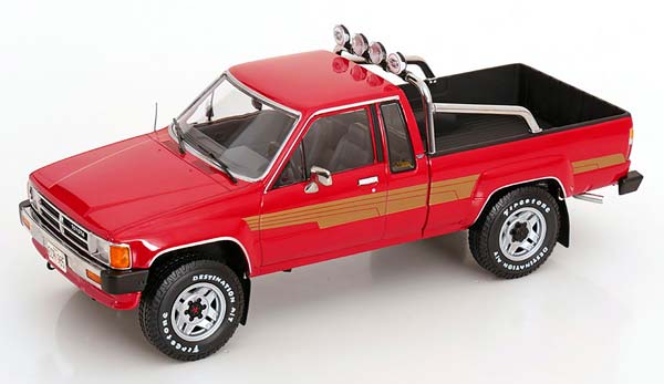 TOYOTA TRUCK XTRA CAB 4X4 (HILUX) 1985 RED / GOLD / ТОЙОТА ГРУЗОВИК КСТРА КАБ 4X4 ХИЛУКС КРАСНЫЙ ЗОЛОТОЙ