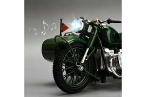 ММЗ-72 (КОПИЯ БМВ R71) 1941-1960 СОВЕТСКИЙ ТЯЖЁЛЫЙ МОТОЦИКЛ ЗЕЛЕНЫЙ (ДЛИНА 24 СМ) — фото 9