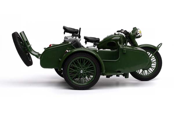 ММЗ-72 (КОПИЯ БМВ R71) 1941-1960 СОВЕТСКИЙ ТЯЖЁЛЫЙ МОТОЦИКЛ ЗЕЛЕНЫЙ (ДЛИНА 24 СМ БЕЗ КАРТОННОГО БОКСА) — фото 8