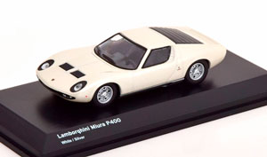 LAMBORGHINI MIURA P400 1966-1969 WHITEMETALLIC (ДЛИНА МОДЕЛИ 6-10 СМ)