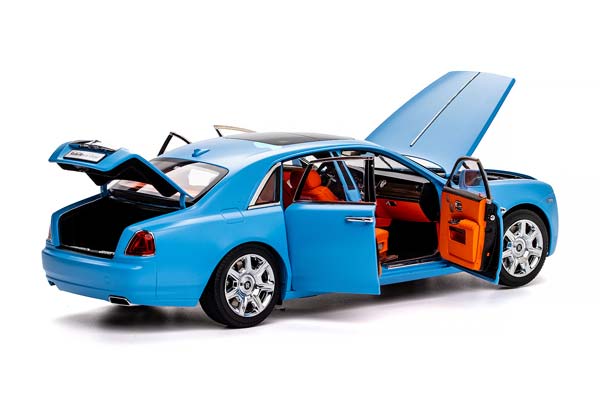 ROLLS-ROYCE GHOST 2020 BLUE MATT / РОЛЛС-РОЙС ГОСТ МАТОВЫЙ СВЕТЛО-СИНИЙ — фото 4