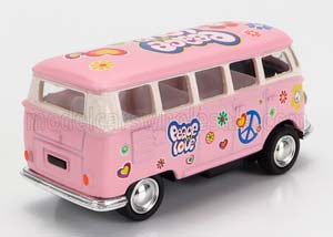 VW VOLKSWAGEN T1 SAMBA MINIBUS FLOWER 1962 - WITHOUT BOX, PINK (ДЛИНА МОДЕЛИ 6-10 СМ) — фото 2