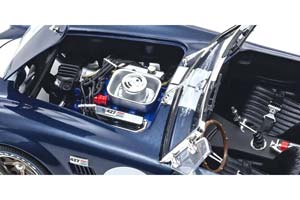 SHELBY COBRA 427 S/C DARK BLUE/WHITE (08047DBL) 1:18 — фото 5