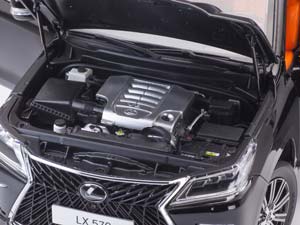 LEXUS LX570 2022 BLACK / ЛЕКСУС ЧЕРНЫЙ МЕТАЛЛИК С ОРАНЖЕВЫМ САЛОНОМ — фото 4