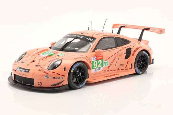 PORSCHE 911 (991) GT3 RSR NO 92 24H LE MANS 2018 PINK PIG TRIBUTE