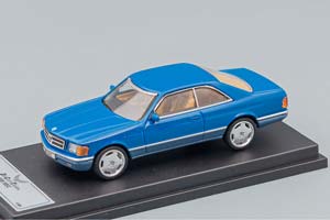 MERCEDES-BENZ 500 SEC (C126), BLUE (ДЛИНА МОДЕЛИ 6-10 СМ)