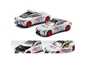 LEXUS LC500 SAFETY CAR, GREY/RED RIMS (ДЛИНА МОДЕЛИ 6-10 СМ)