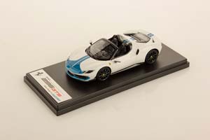 FERRARI 296 GTS (BIANCO CERVINO WITH ASSETTO FIORANO/BLU CORSA LIVE), WHITE/BLUE