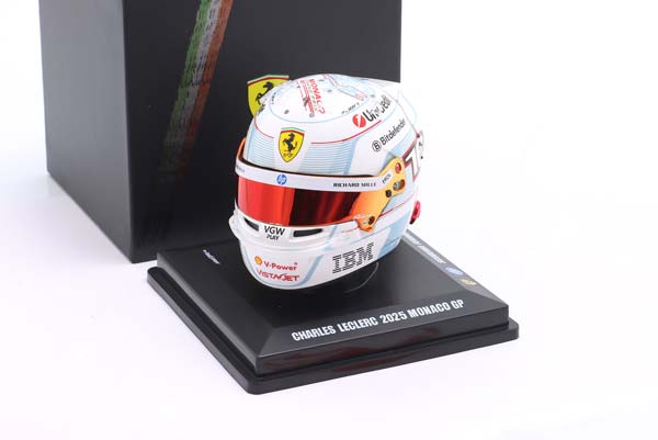 ШЛЕМ CHARLES LECLERC SCUDERIA FERRARI #16 2ND MONACO GP FORMULA 1 2025 / ШАРЛЬ ЛЕКЛЕР СКУДЕРИЯ ФЕРРАРИ 2 МЕСТО ГРАН-ПРИ МОНАКО ФОРМУЛА-1 — фото 3