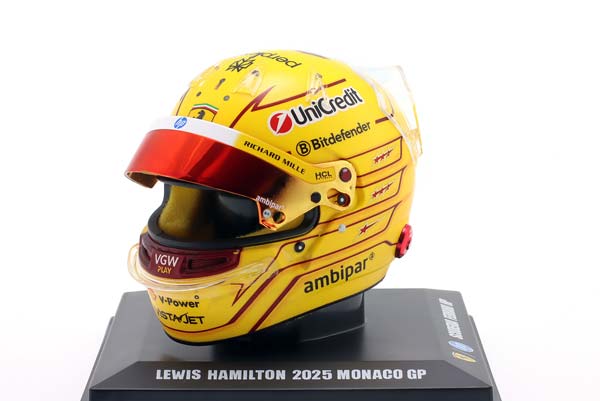 ШЛЕМ LEWIS HAMILTON SCUDERIA FERRARI #44 5TH MONACO GP FORMULA 1 2025 / ЛЬЮИС ХЭМИЛТОН СКУДЕРИЯ ФЕРРАРИ 5 МЕСТО ГРАН-ПРИ МОНАКО ФОРМУЛА-1 — фото 5