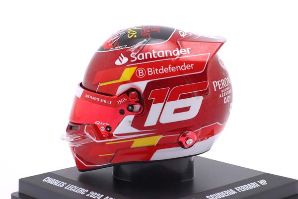 ШЛЕМ CHARLES LECLERC SCUDERIA FERRARI #16 3RD ABU DHABI GP FORMULA 1 2024 / ШАРЛЬ ЛЕКЛЕР СКУДЕРИЯ ФЕРРАРИ 3 МЕСТО АБУ-ДАБИ ГРАН-ПРИ ФОРМУЛА-1 — фото 2