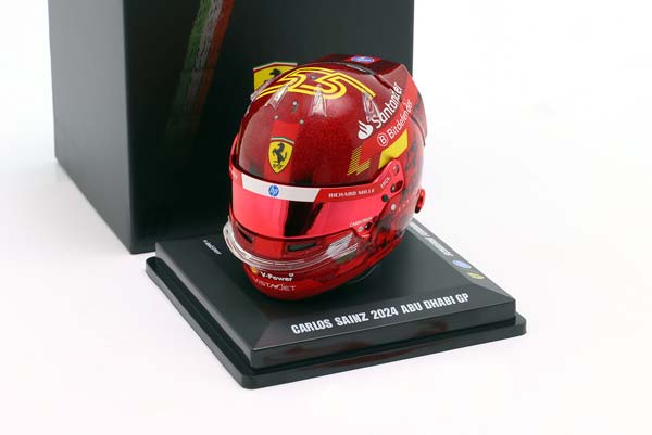 ШЛЕМ CARLOS SAINZ SCUDERIA FERRARI #55 2ND ABU DHABI GP FORMULA 1 2024 / КАРЛОС САЙНС СКУДЕРИЯ ФЕРРАРИ 2 МЕСТО АБУ-ДАБИ ГРАН-ПРИ ФОРМУЛА-1 — фото 3