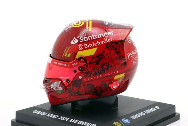 ШЛЕМ CARLOS SAINZ SCUDERIA FERRARI #55 2ND ABU DHABI GP FORMULA 1 2024 / КАРЛОС САЙНС СКУДЕРИЯ ФЕРРАРИ 2 МЕСТО АБУ-ДАБИ ГРАН-ПРИ ФОРМУЛА-1 — фото 4
