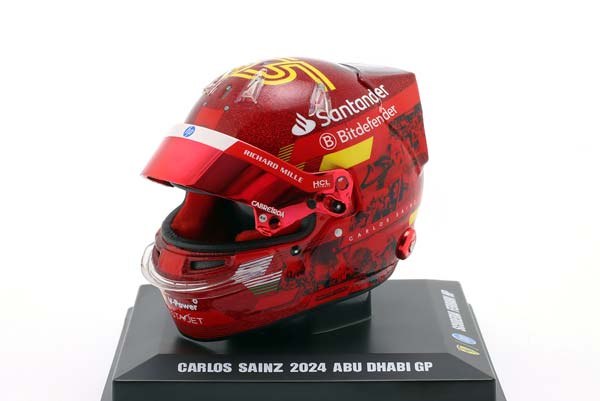 ШЛЕМ CARLOS SAINZ SCUDERIA FERRARI #55 2ND ABU DHABI GP FORMULA 1 2024 / КАРЛОС САЙНС СКУДЕРИЯ ФЕРРАРИ 2 МЕСТО АБУ-ДАБИ ГРАН-ПРИ ФОРМУЛА-1 — фото 5
