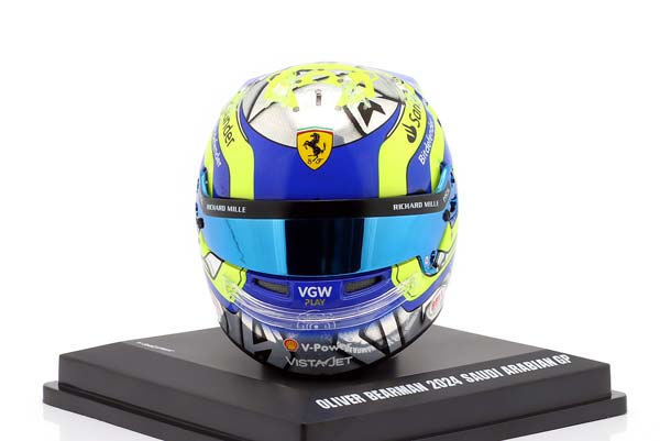 ШЛЕМ OLIVER BEARMAN SCUDERIA FERRARI #38 SAUDI ARABIAN GP FORMULA 1 2024 / ОЛИВЕР БЕРМАН СКУДЕРИЯ ФЕРРАРИ САУДИ АРАБИАН ГРАН-ПРИ ФОРМУЛА-1