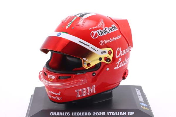 ШЛЕМ CHARLES LECLERC SCUDERIA FERRARI #16 4TH ITALIAN GP FORMULA 1 2025 / ШАРЛЬ ЛЕКЛЕР СКУДЕРИЯ ФЕРРАРИ 4 МЕСТО ГРАН-ПРИ ИТАЛИИ ФОРМУЛА-1 — фото 5