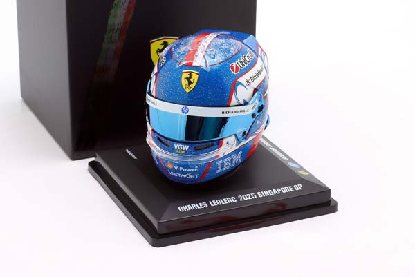 ШЛЕМ CHARLES LECLERC SCUDERIA FERRARI #16 SINGAPORE GP FORMULA 1 2025 / ШАРЛЬ ЛЕКЛЕР СКУДЕРИЯ ФЕРРАРИ ГРАН-ПРИ СИНГАПУРА ФОРМУЛА-1 — фото 3