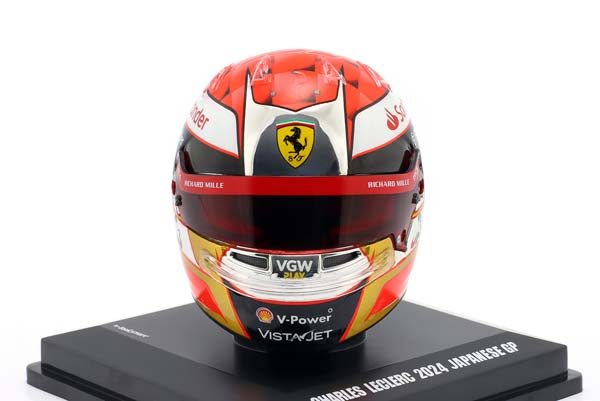 ШЛЕМ CHARLES LECLERC SCUDERIA FERRARI #16 4TH JAPAN GP FORMULA 1 2024 / ШАРЛЬ ЛЕКЛЕР СКУДЕРИЯ ФЕРРАРИ 4 МЕСТО ГРАН-ПРИ ЯПОНИИ ФОРМУЛА-1