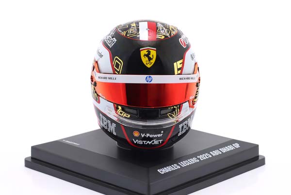 ШЛЕМ CHARLES LECLERC SCUDERIA FERRARI #16 4TH ABU DHABI GP FORMULA 1 2025 / ШАРЛЬ ЛЕКЛЕР СКУДЕРИЯ ФЕРРАРИ 4 МЕСТО АБУ-ДАБИ ГРАН-ПРИ ФОРМУЛА-1