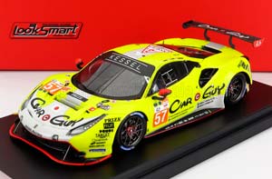 FERRARI 488 GTE EVO 3.9L TURBO V8 TEAM KESSEL RACING N 57 24H LE MANS 2022 T.KIMURA - F.SCHANDORFF - M.JENSEN, YELLOW SILVER