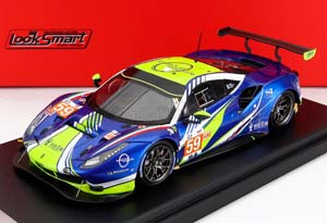 FERRARI 488 GTE EVO 3.9L TURBO V8 TEAM INCEPTION RACING N 59 24H LE MANS 2022 A.WEST - C.LEDOGAR - M.KLEIN, BLUE YELLOW