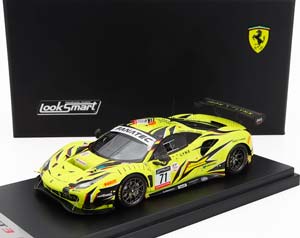 FERRARI 488 GT3 EVO 3.9L TURBO V8 TEAM IRON LYNX #71 3RD 24H SPA (2022) ANTONIO FUOCO - DAVIDE RIGON - DANIEL SERRA, YELLOW BLACK