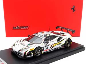 FERRARI 488 GT3 EVO 3.9L TURBO V8 TEAM IRON LYNX #51 9TH 24H SPA (2022) JAMES CALADO - MIGUEL MOLINA - NICKLAS NIELSEN, WHITE BLACK