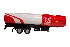 MERCEDES ACTROS OIL TANK 2022 LUKOIL RED/WHITE / МОДЕЛЬ ГРУЗОВИКА МЕРСЕДЕС АКТРОС БЕНЗОВОЗ ЛУКОЙЛ 2022 КРАСНО-БЕЛЫЙ — фото 2