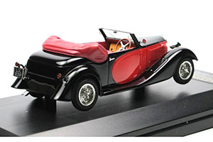BUGATTI T57 STELVIO DROPHEAD COUPE 1934 BLACK/RED — фото 2