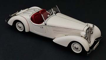 AUDI FRONT 225 ROADSTER 1935 WHITE RED LEATHER ANNIVERSARY MODEL-100 YEARS OF AUDI- SPECIAL EDITION 50 PIECES