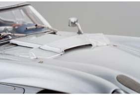 MERCEDES 300 SLR UHLENHAUT COUPE WITH MUFFLER (BLUE INTERIOR) 1955 SILVER — фото 10
