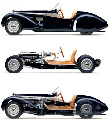 BUGATTI 57 SC CORSICA ROADSTER 1938 BLUE — фото 12