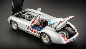 MERCEDES 300 SLR SET WITH MOTOR AND FIGURINE #658 MILLE MIGLIA 1955 FANGIO SPECIAL EDITION TECHNO CLASSICA 2016 LIMITED EDITION 150 PCS. — фото 12