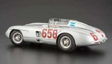 MERCEDES 300 SLR SET WITH MOTOR AND FIGURINE #658 MILLE MIGLIA 1955 FANGIO SPECIAL EDITION TECHNO CLASSICA 2016 LIMITED EDITION 150 PCS. — фото 13
