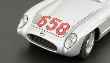 MERCEDES 300 SLR SET WITH MOTOR AND FIGURINE #658 MILLE MIGLIA 1955 FANGIO SPECIAL EDITION TECHNO CLASSICA 2016 LIMITED EDITION 150 PCS. — фото 14