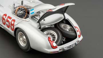 MERCEDES 300 SLR SET WITH MOTOR AND FIGURINE #658 MILLE MIGLIA 1955 FANGIO SPECIAL EDITION TECHNO CLASSICA 2016 LIMITED EDITION 150 PCS. — фото 17