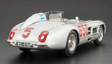MERCEDES 300 SLR SET WITH MOTOR AND FIGURINE #658 MILLE MIGLIA 1955 FANGIO SPECIAL EDITION TECHNO CLASSICA 2016 LIMITED EDITION 150 PCS. — фото 19