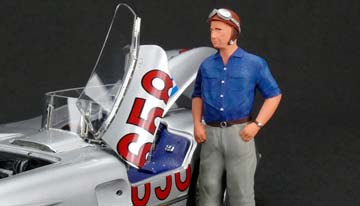 MERCEDES 300 SLR SET WITH MOTOR AND FIGURINE #658 MILLE MIGLIA 1955 FANGIO SPECIAL EDITION TECHNO CLASSICA 2016 LIMITED EDITION 150 PCS. — фото 4