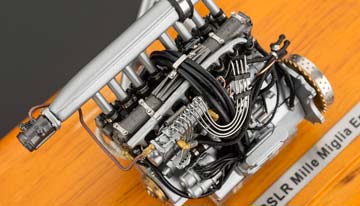 MERCEDES 300 SLR SET WITH MOTOR AND FIGURINE #658 MILLE MIGLIA 1955 FANGIO SPECIAL EDITION TECHNO CLASSICA 2016 LIMITED EDITION 150 PCS. — фото 11