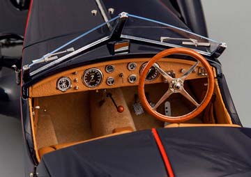 BUGATTI 57 SC CORSICA ROADSTER REDSTRIPES EDITION 1938 BLUE LIMITED EDITION 300 PCS. — фото 16