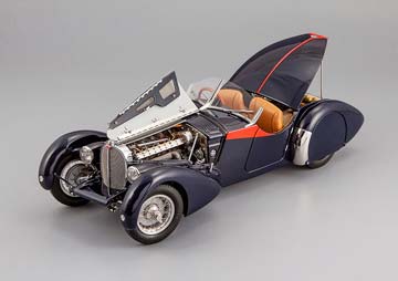 BUGATTI 57 SC CORSICA ROADSTER REDSTRIPES EDITION 1938 BLUE LIMITED EDITION 300 PCS. — фото 5