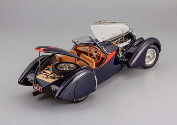 BUGATTI 57 SC CORSICA ROADSTER REDSTRIPES EDITION 1938 BLUE LIMITED EDITION 300 PCS. — фото 6