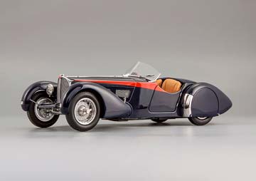 BUGATTI 57 SC CORSICA ROADSTER REDSTRIPES EDITION 1938 BLUE LIMITED EDITION 300 PCS. — фото 7