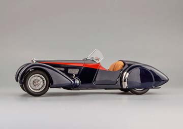 BUGATTI 57 SC CORSICA ROADSTER REDSTRIPES EDITION 1938 BLUE LIMITED EDITION 300 PCS. — фото 9