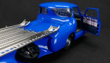MERCEDES RACING CAR TRANSPORTER THE BLUE WONDER 1955 BLUE — фото 12