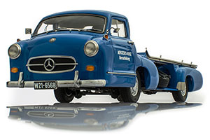 MERCEDES RACING CAR TRANSPORTER THE BLUE WONDER 1955 BLUE