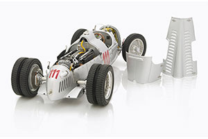 AUTO UNION TYPE C HILL CLIMB VERSION #111 SCHAU INS LAND 1937 SILVER LIMITED EDITION 1500 PCS. — фото 3