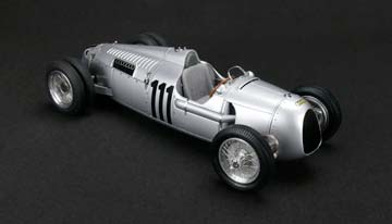 AUTO UNION TYPE C HILL CLIMB VERSION #111 SCHAU INS LAND 1937 SILVER LIMITED EDITION 1500 PCS. — фото 7