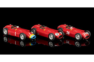 FERRARI LUCKY SET 2018 FANGIO: FERRARI D50 LONG NOSE GP GERMANY #1 FANGIO + FERRARI D50 SHORT NOSE GP ENGLAND #1 FANGIO + FERRARI D50 SHORT NOSE GP ITALY #26 COLLINS/FANGIO + SHOWCASE + FANGIO FIGURINE LIMITED EDITION 200 PCS. — фото 7